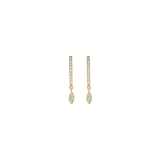 Diamond Pave Marquise Dangle Earrings – Henri Noël