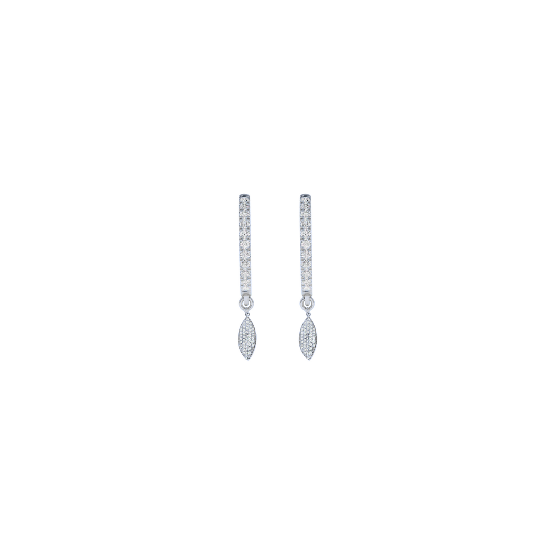 Diamond Pave Marquise Dangle Earrings – Henri Noël