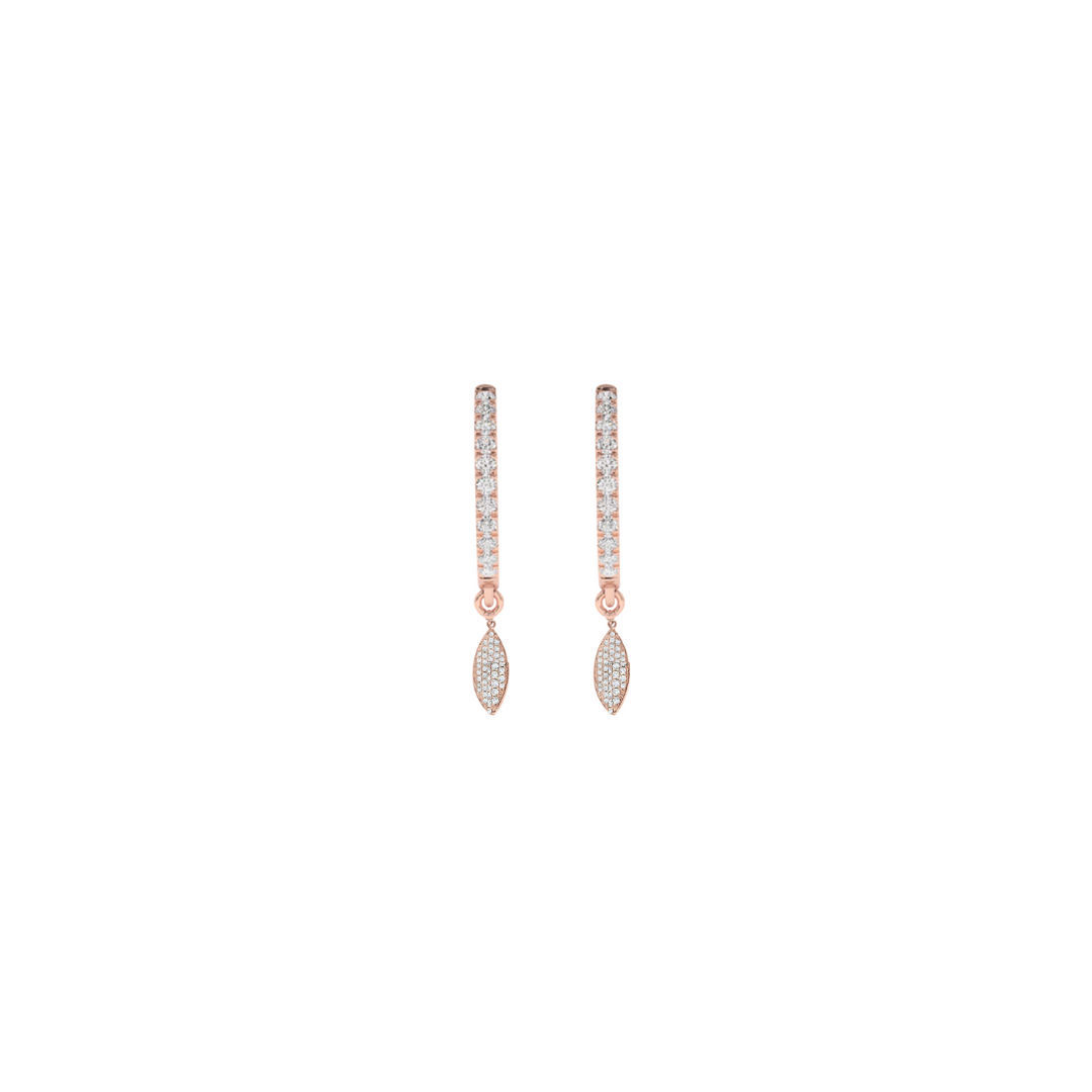 Diamond Pave Marquise Dangle Earrings – Henri Noël