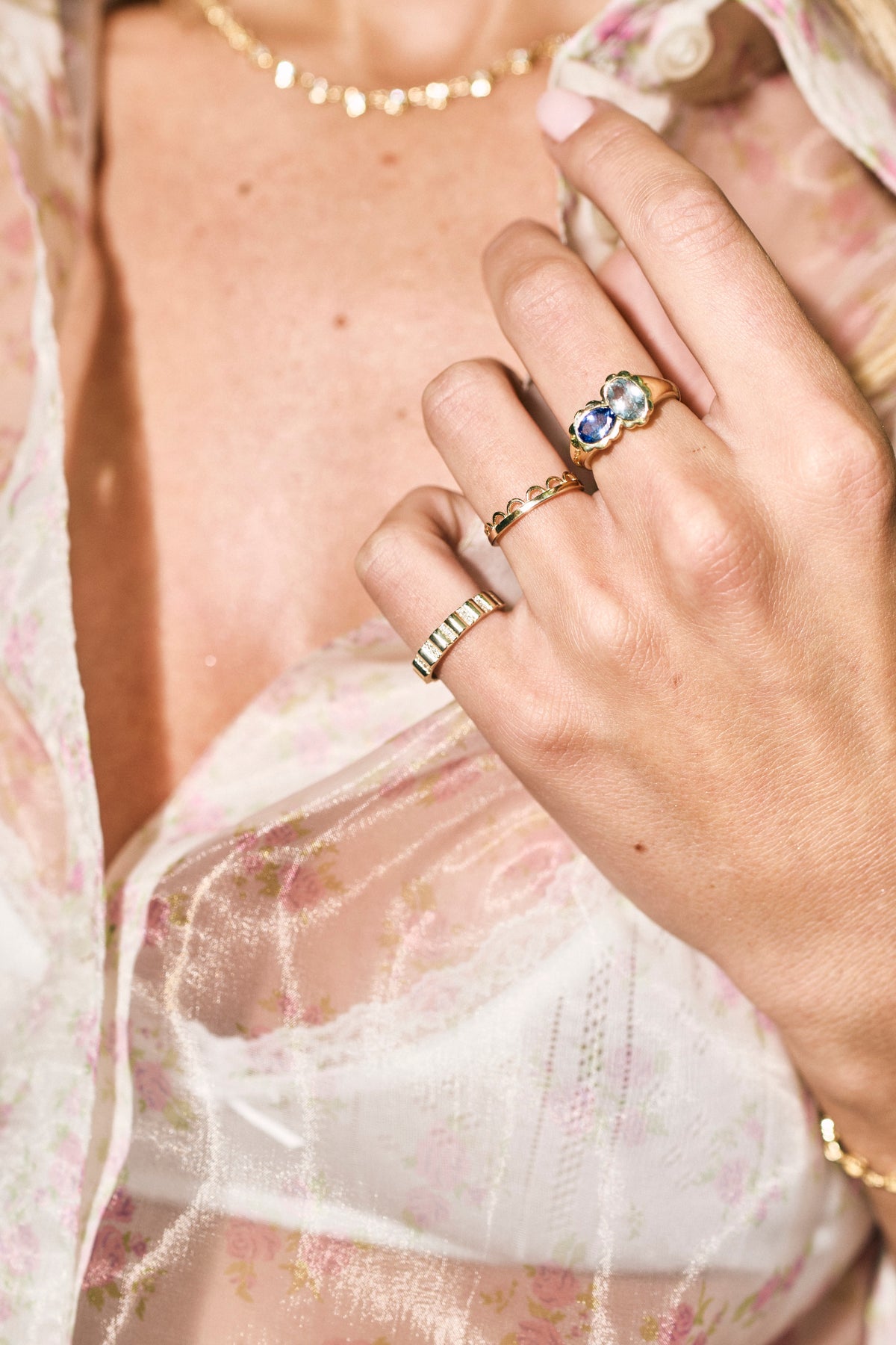 Diamond Scalloped Stacking Band – Henri Noël