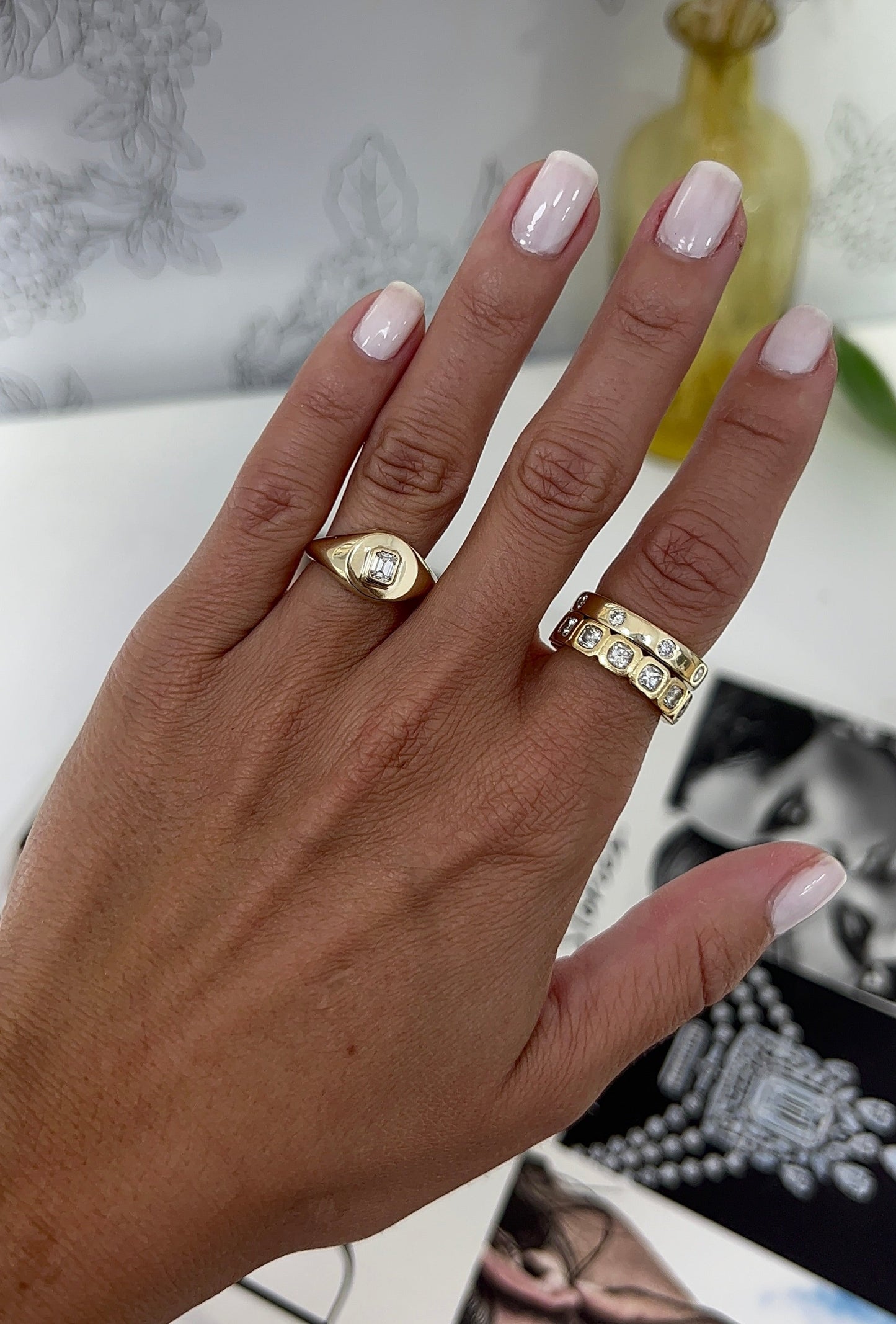 Diamond Signet Pinky Ring – Henri Noël