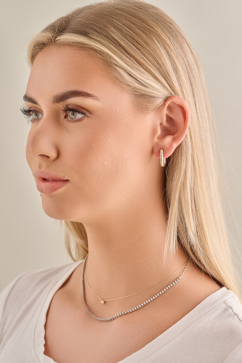 Diamond Sky Hoop Earrings – Henri Noël