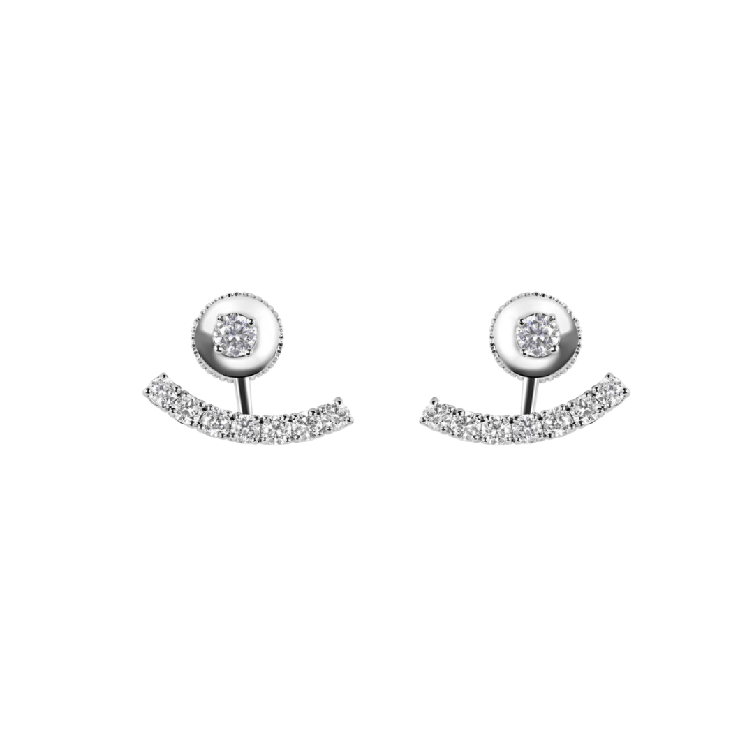 Diamond Stud and Curved Climber Earrings – Henri Noël