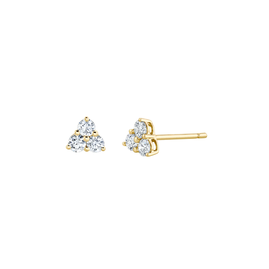 Diamond Triangle Studs – Henri Noël