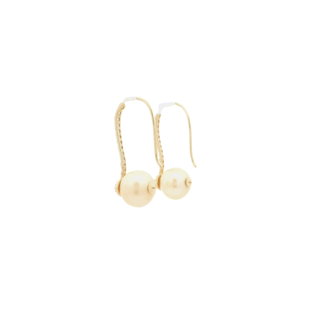 Diamond and Pearl Evil Eye Drop Earrings – Henri Noël