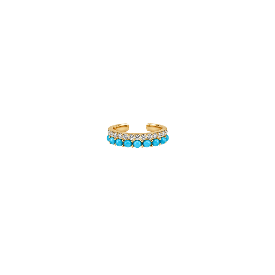 Diamond and Turquoise Ear Cuff – Henri Noël