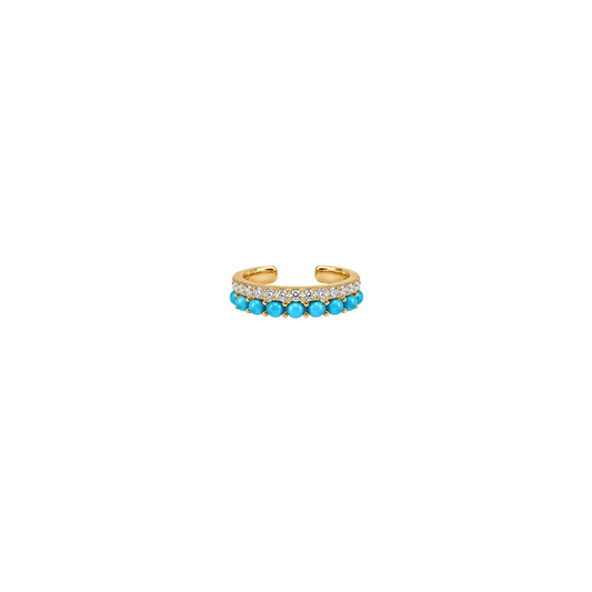 Diamond and Turquoise Ear Cuff – Henri Noël