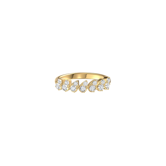 Double Round Diamond Pear Shape Band – Henri Noël