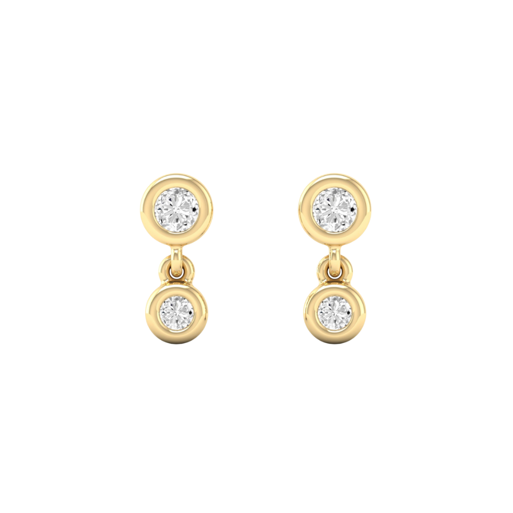Double Diamond Bezel Studs – Henri Noël