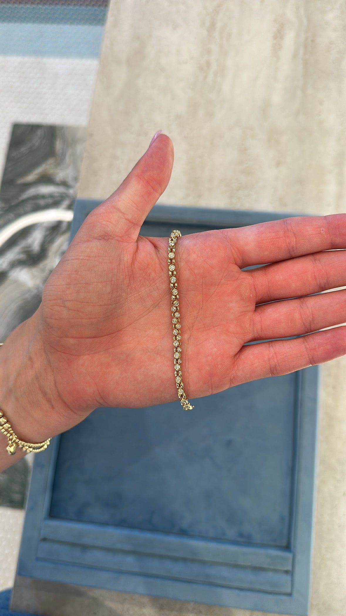 Bezel Diamond Box Bracelet – Henri Noël