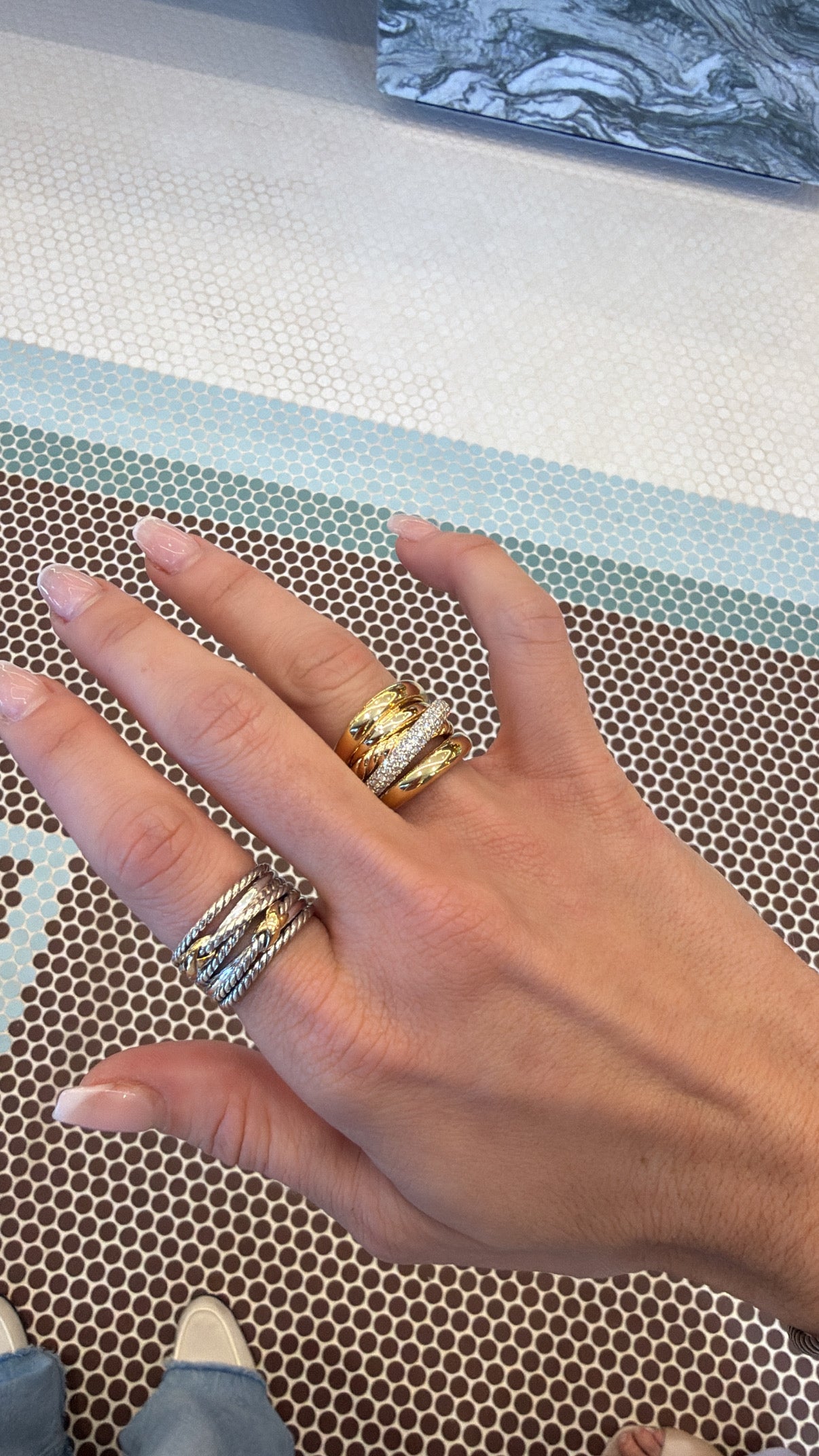 Estate David Yurman Double X Crossover Ring