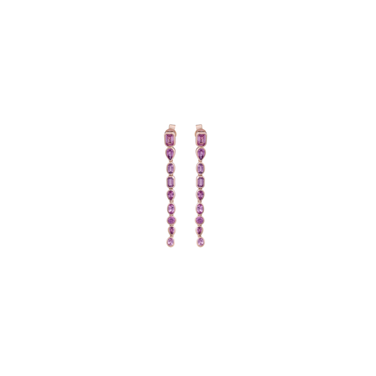 Fancy Shaped Sapphire Drop Earrings