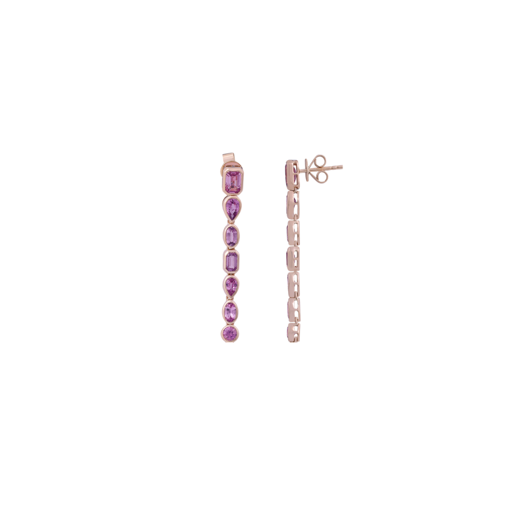 Fancy Shaped Sapphire Drop Earrings