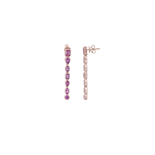 Fancy Shaped Sapphire Drop Earrings