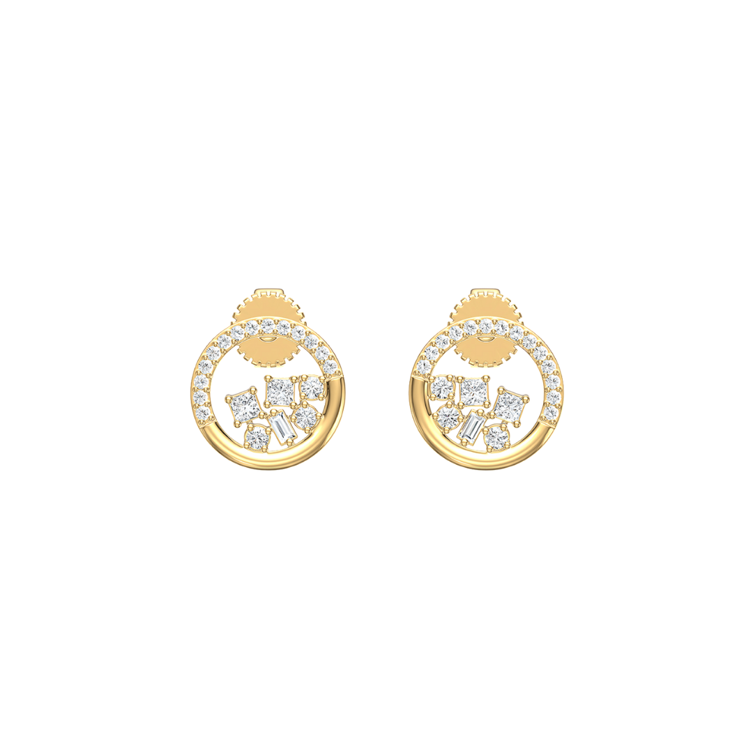 Diamond Circle Studs