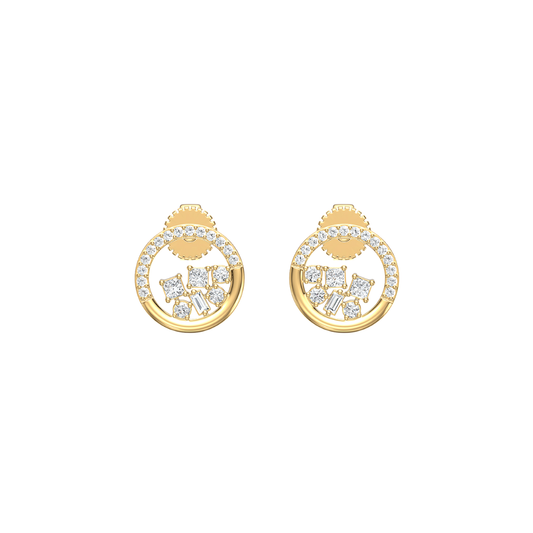 Diamond Circle Studs