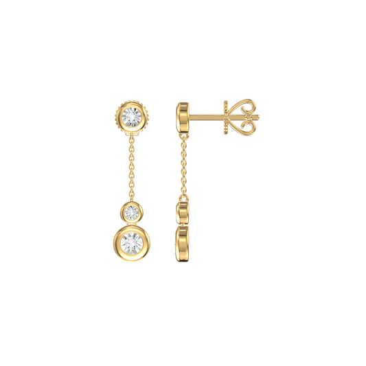 Triple Bezel Chain Drops