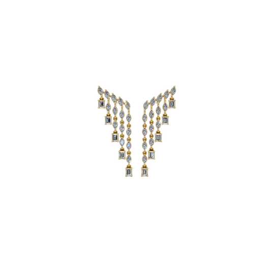 Fringe Diamond Drop Earrings