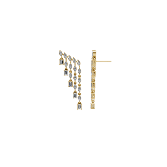 Fringe Diamond Drop Earrings