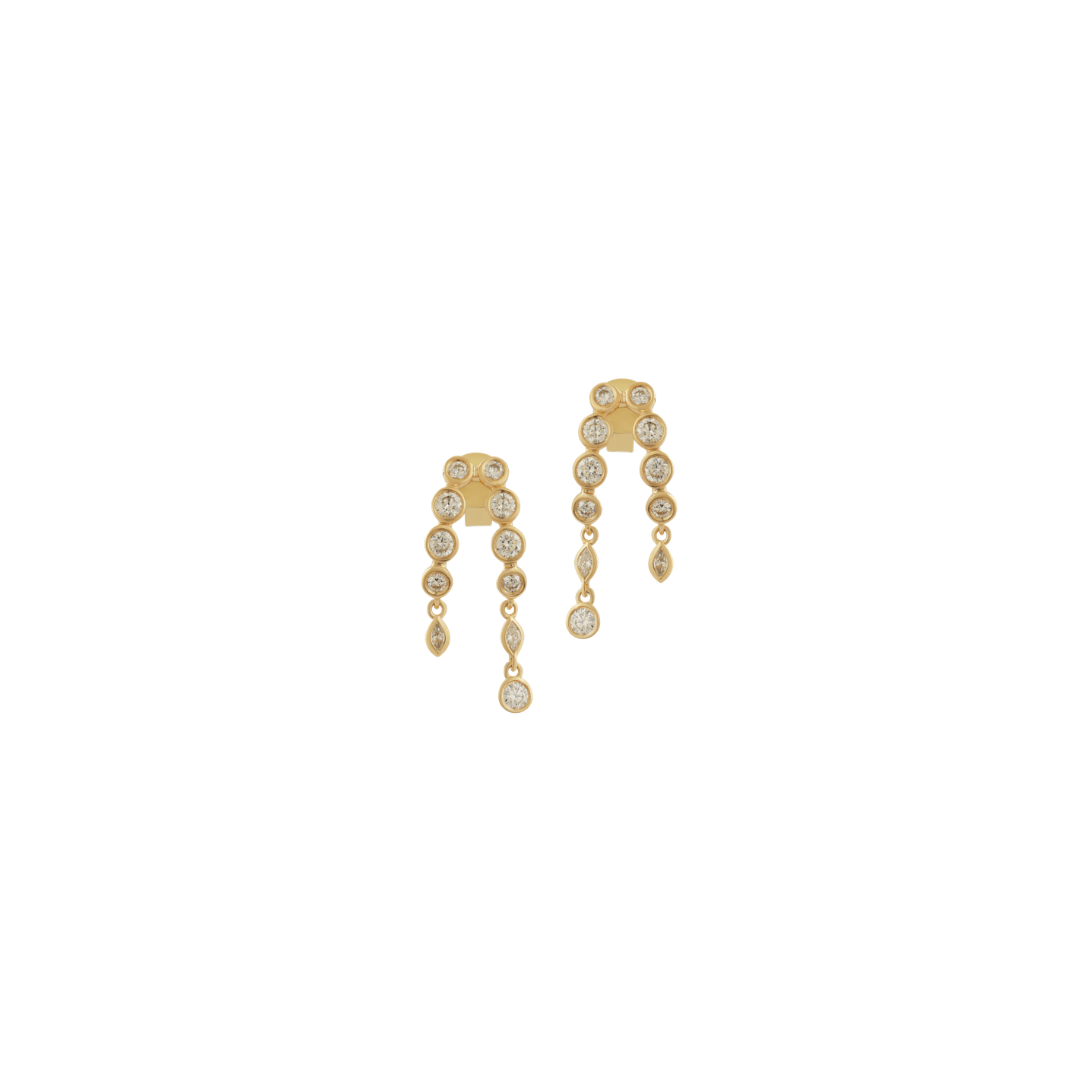 Diamond Fringe Drop Earrings