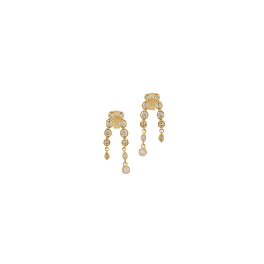 Diamond Fringe Drop Earrings