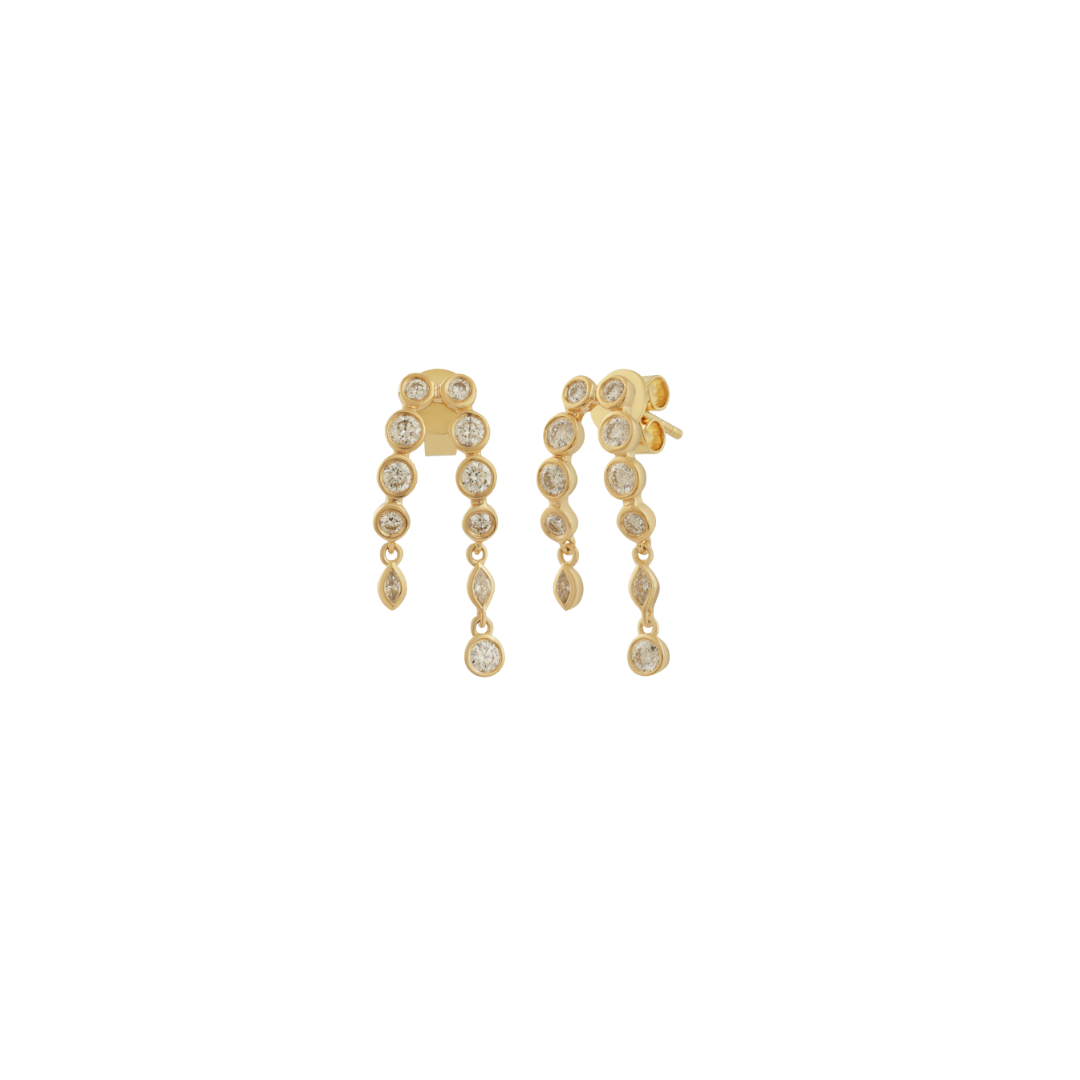 Diamond Fringe Drop Earrings