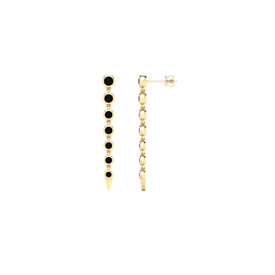 Black Diamond Drop Earrings