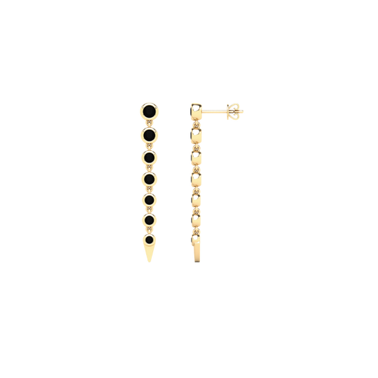 Black Diamond Drop Earrings