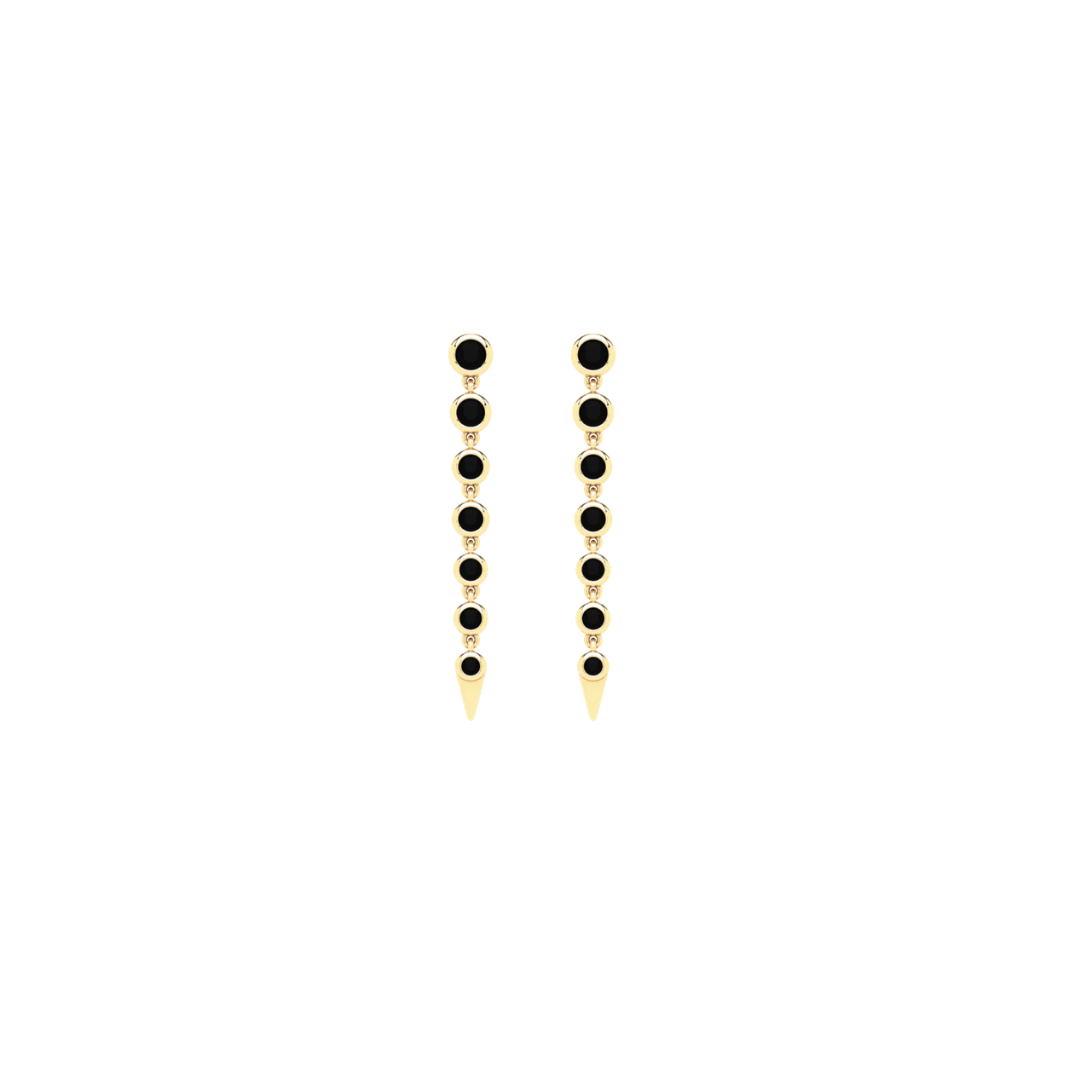 Black Diamond Drop Earrings