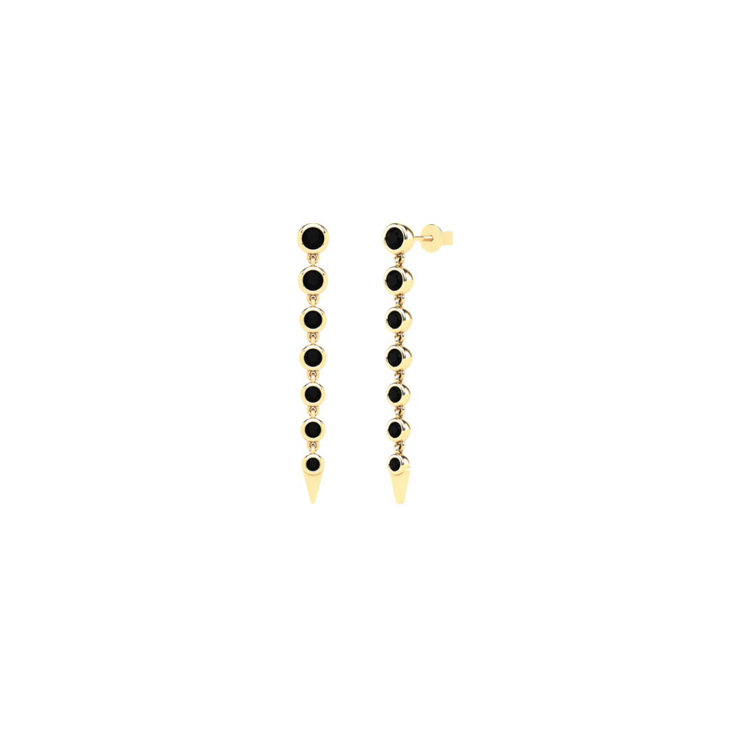 Black Diamond Drop Earrings