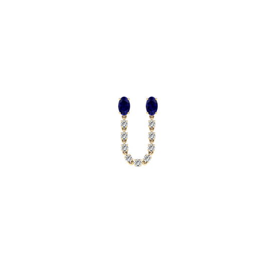 Sapphire Oval Jump Rope Earrings