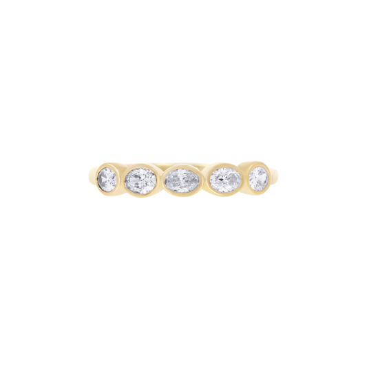 East West Bezel Oval Diamond Ring – Henri Noël