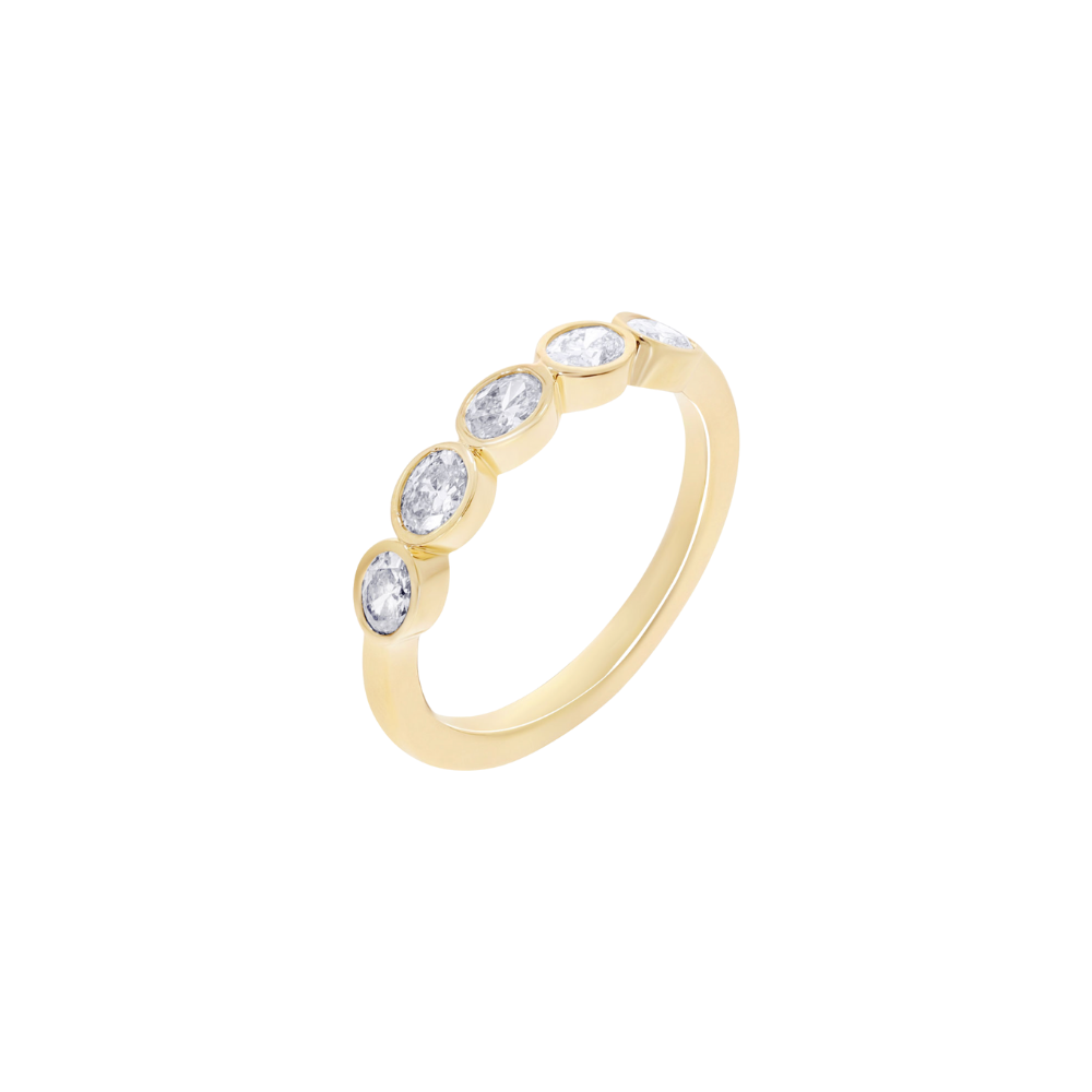 East West Bezel Oval Diamond Ring – Henri Noël
