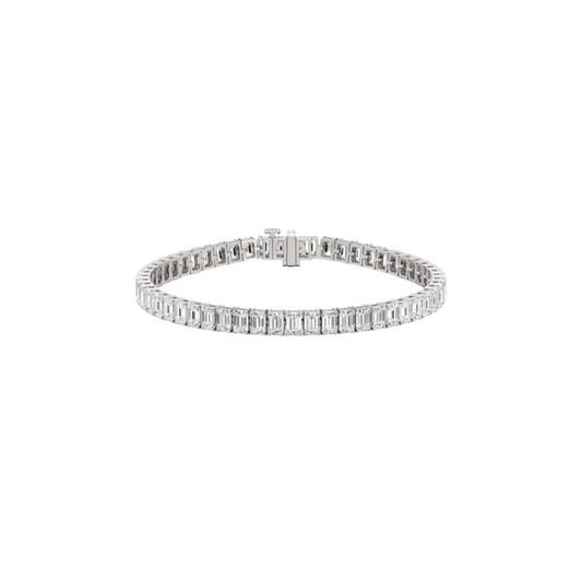 Emerald-Cut Diamond Tennis Bracelet
