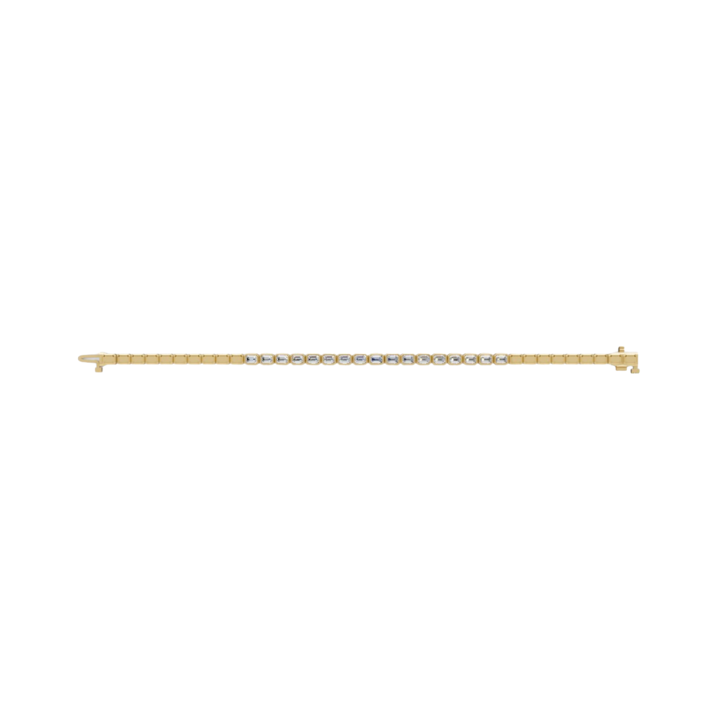 Emerald-Cut Bezel Diamond Tennis Bracelet – Henri Noël
