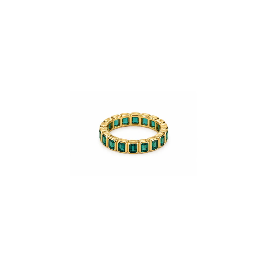 Gemstone Bezel Eternity Ring – Henri Noël