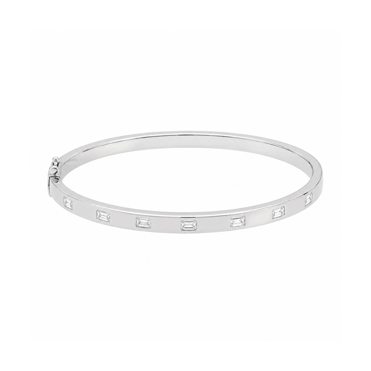 Emerald Cut Diamond Bangle – Henri Noël