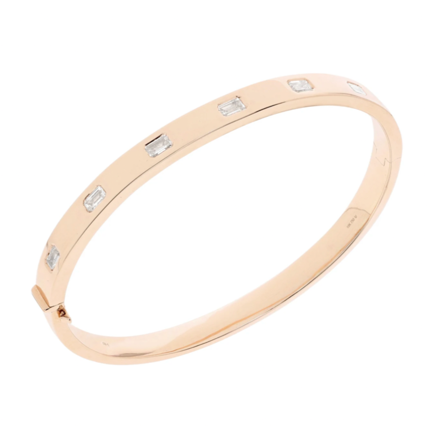 Emerald Cut Diamond Bangle – Henri Noël