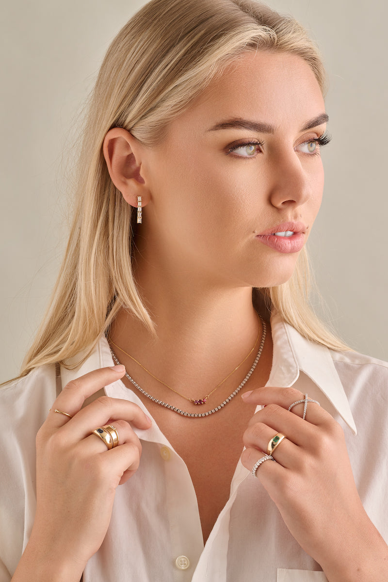 Emerald Cut Diamond Drop Earrings – Henri Noël
