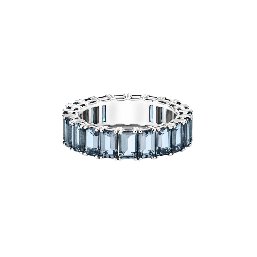 Emerald Cut Gemstone Eternity Band – Henri Noël