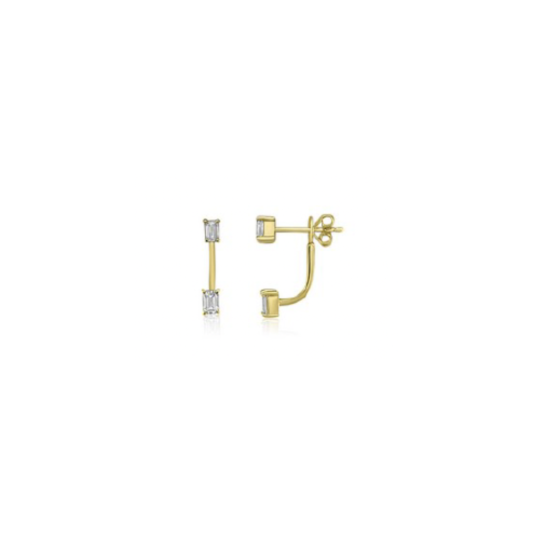 Emerald Diamond Jacket Earrings – Henri Noël
