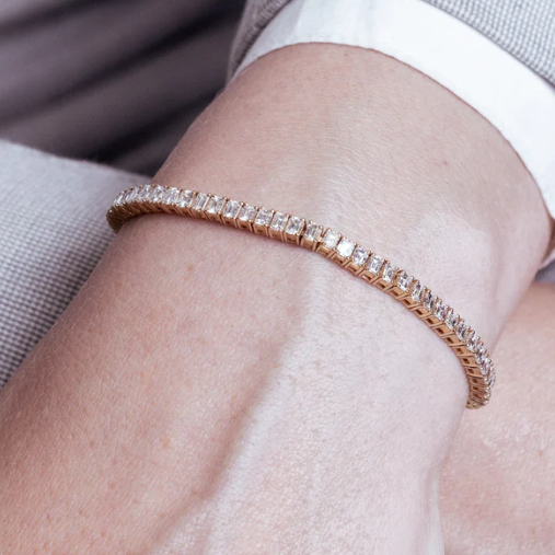 Emerald Diamond Tennis Bracelet – Henri Noël