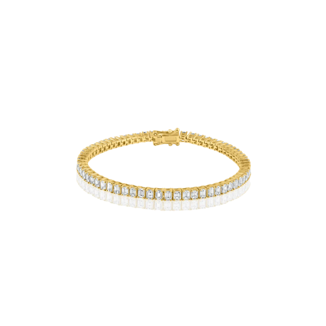 Emerald Diamond Tennis Bracelet – Henri Noël