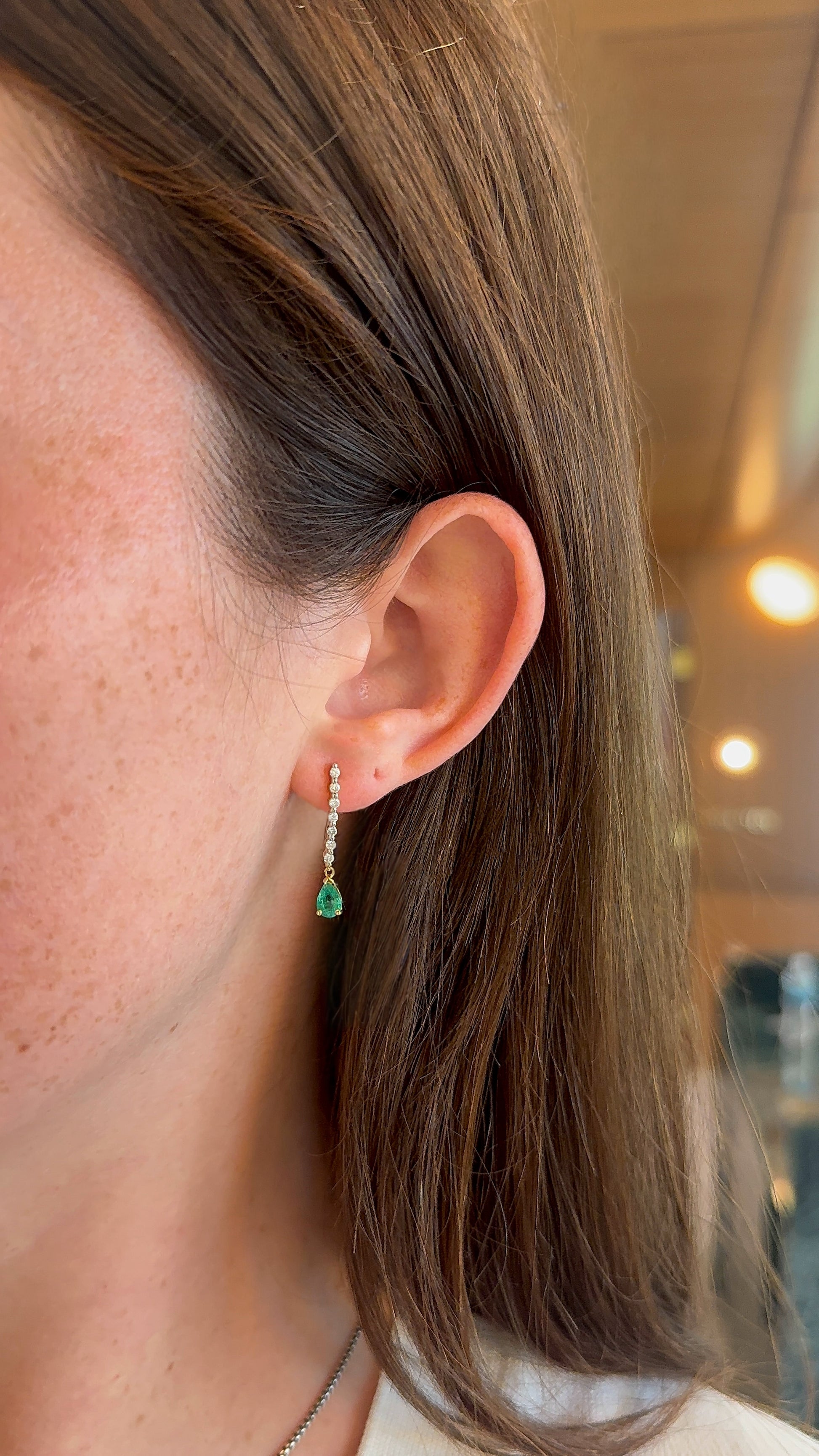Emerald Drop Earrings – Henri Noël