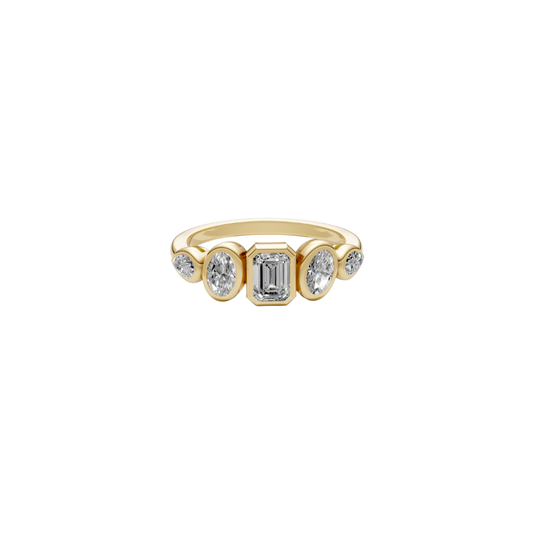 Emerald Mixed Shaped Bezel Ring – Henri Noël