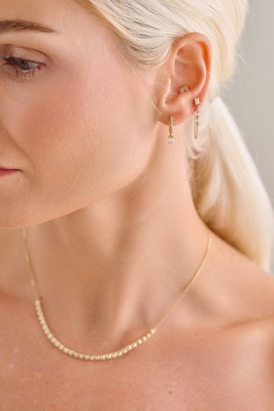 Emma Diamond Chain Drop Earrings – Henri Noël