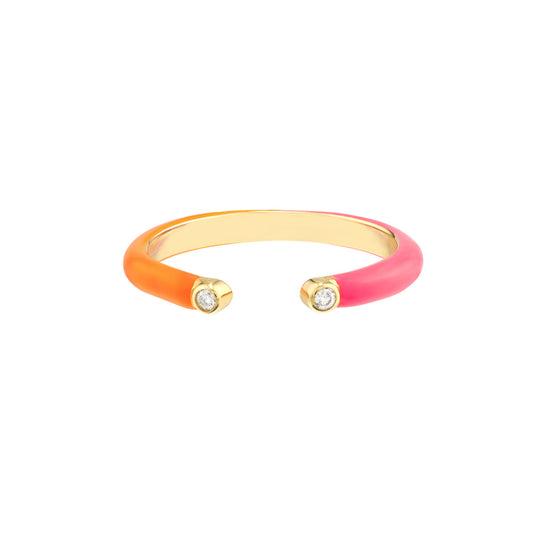 Enamel Cuff Ring – Henri Noël