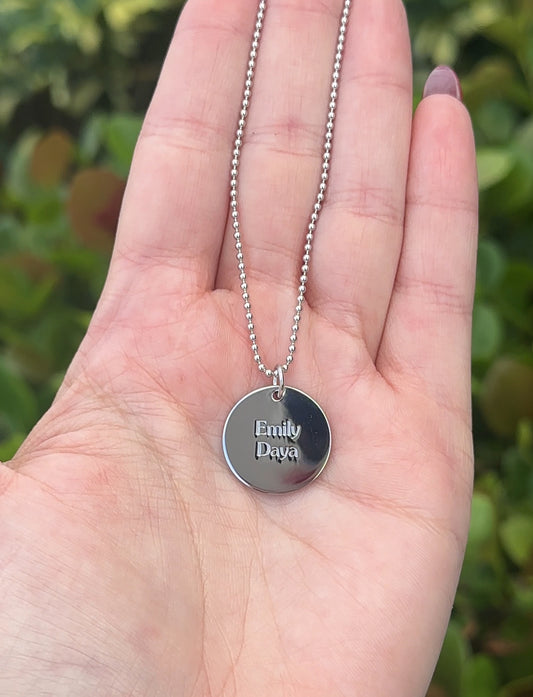 Engraved Disc Pendant – Henri Noël