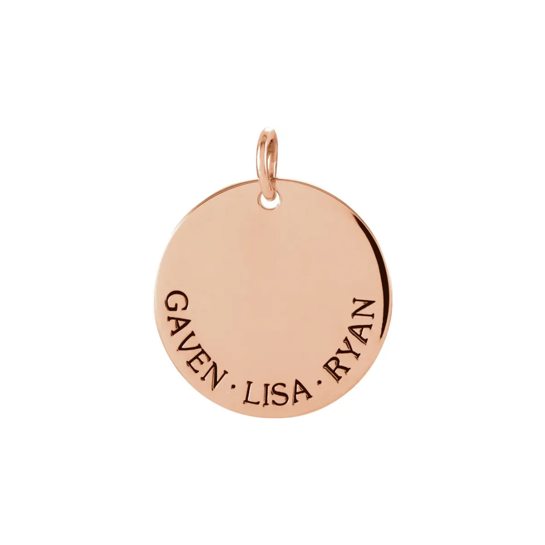 Engraved Disc Pendant – Henri Noël