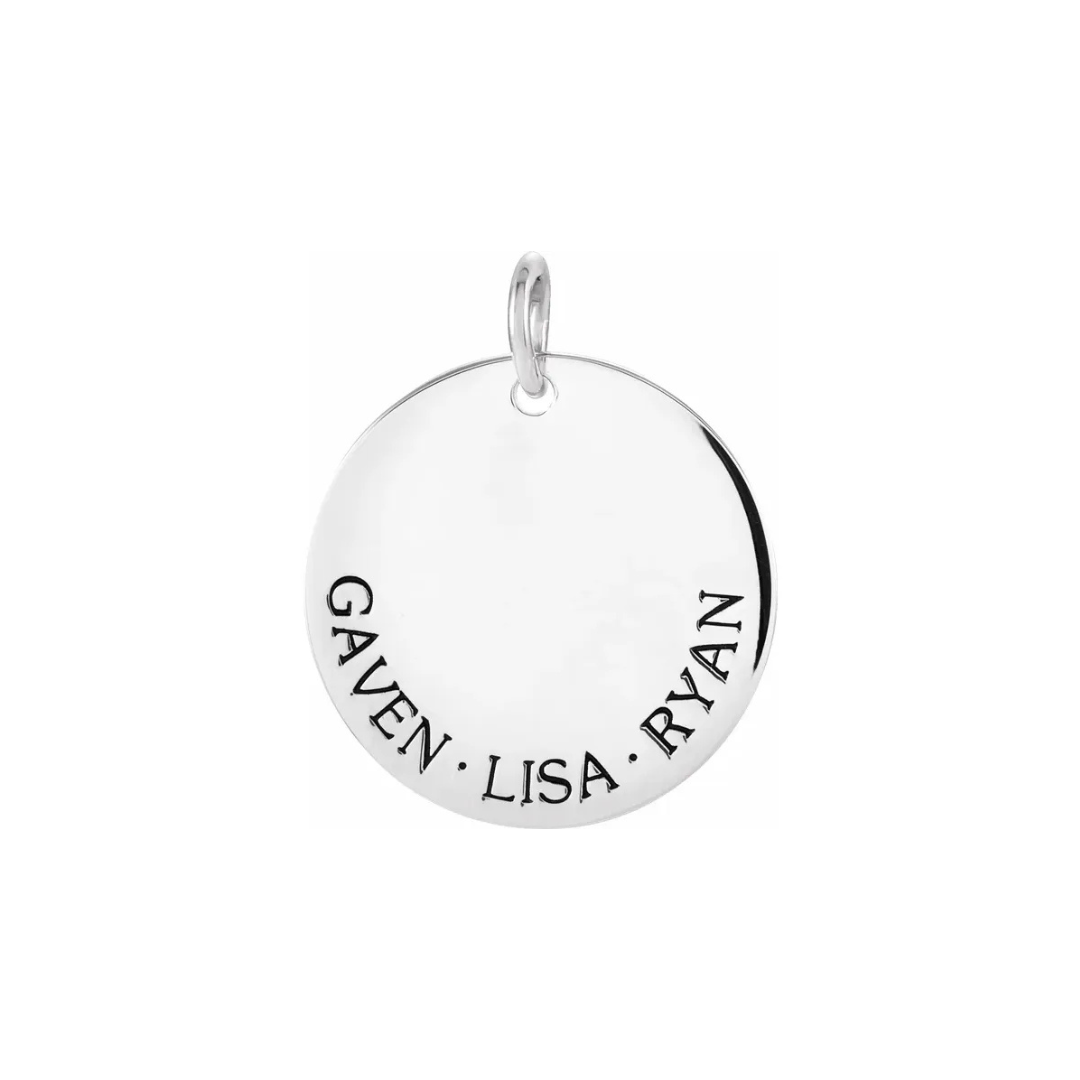 Engraved Disc Pendant – Henri Noël